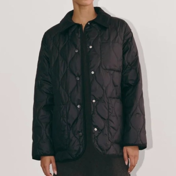 Everlane Jackets & Blazers - Everlane Quilted Ranch Jacket Chore Barn Corduroy Collar Black Size M